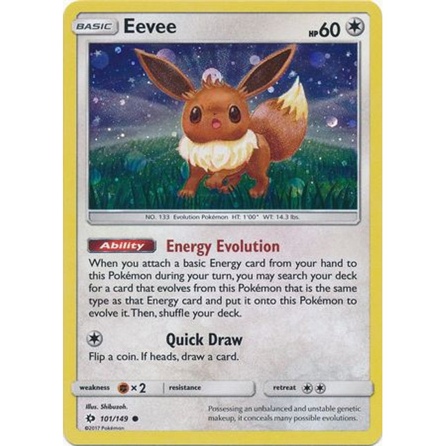 Eevee (101/149) (Cosmos Holo) [Sun & Moon: Base Set]