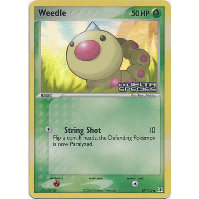 Weedle (87/113) (Stamped) [EX: Delta Species]