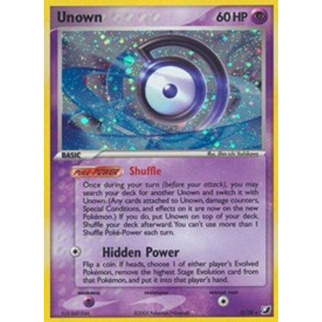 Unown (D) (D/28) [EX: Unseen Forces]