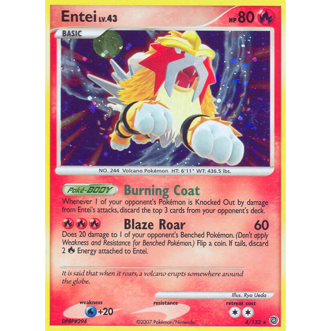 Entei (4/132) (Cracked Ice Holo) [Diamond & Pearl: Secret Wonders]
