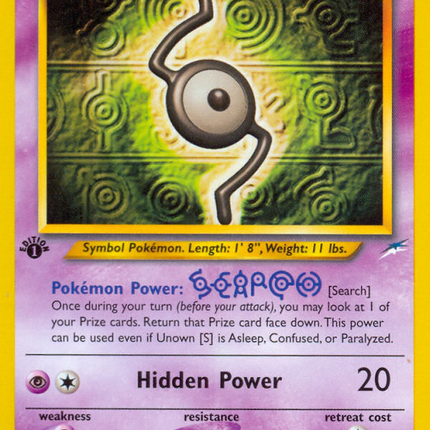 Unown [S] (87/105) [Neo Destiny 1st Edition]