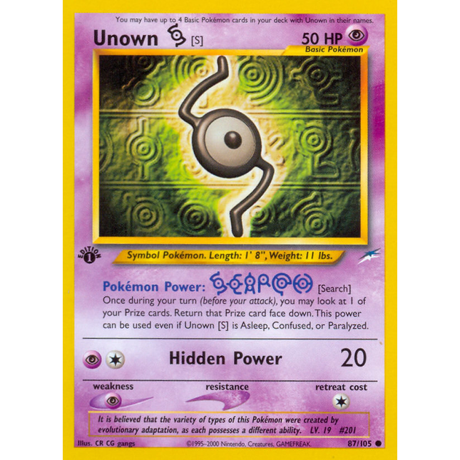 Unown [S] (87/105) [Neo Destiny 1st Edition]