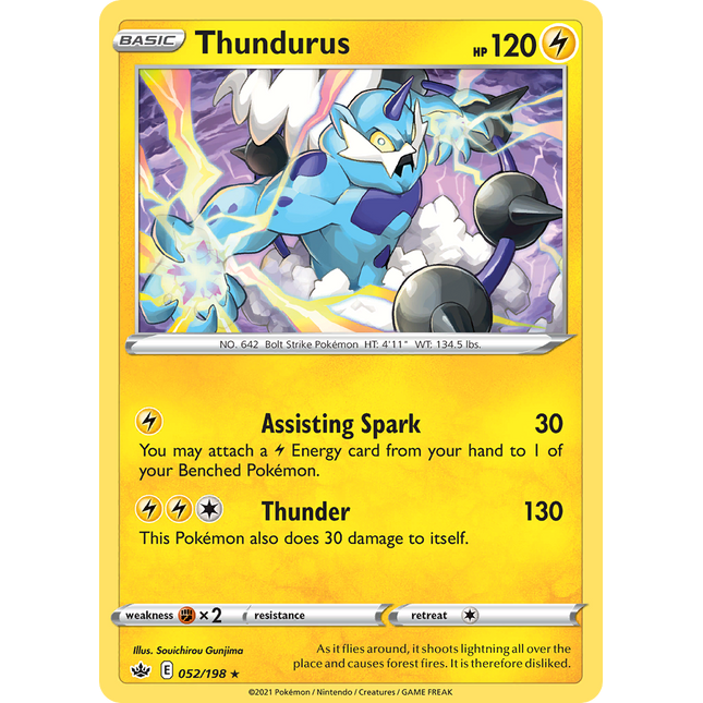 Thundurus (52/198) (Theme Deck exclusive) [Sword & Shield: Chilling Reign]