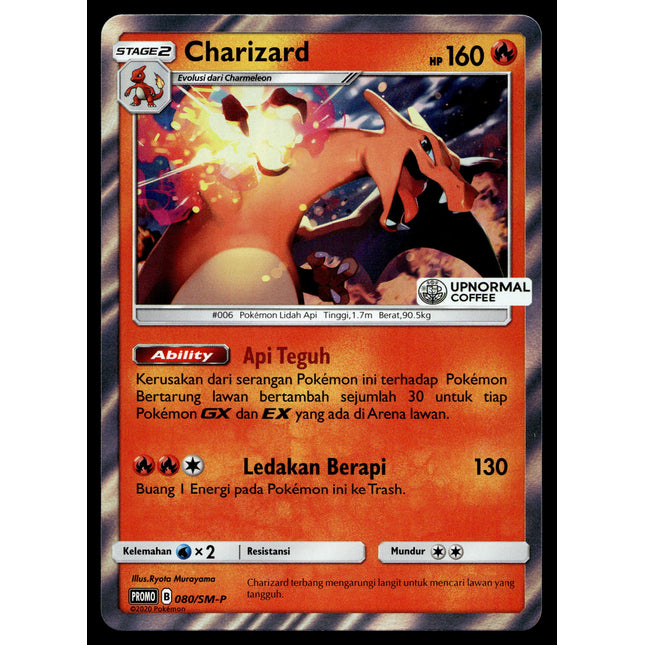 Charizard - 080/SM-P - PSA NM - Indonesian - Upnormal Coffee - Promo - Pokemon - A1-76