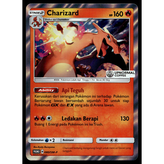 Charizard - 080/SM-P - PSA NM - Indonesian - Upnormal Coffee - Promo - Pokemon - A1-73