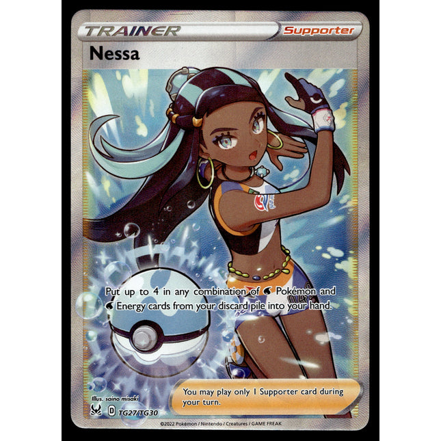 Nessa - TG27/TG30 - PSA NM - Full Art - Lost Origin - Pokemon - A5-52