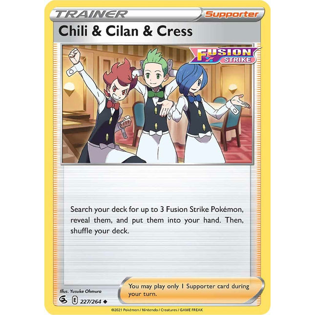 Chili & Cilan & Cress (227/264) [Sword & Shield: Fusion Strike]