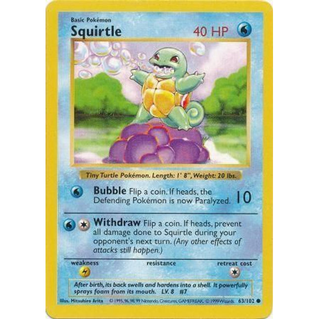 Squirtle (63/102) [Base Set (Shadowless)]