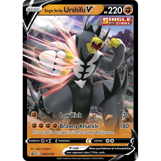 Single Strike Urshifu V (SWSH106) (Jumbo Card) [Sword & Shield: Black Star Promos]