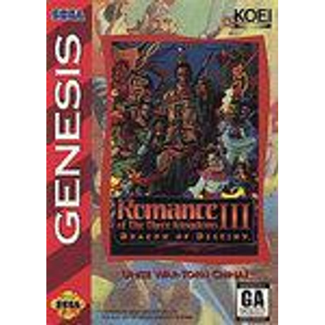 Romance of the Three Kingdoms III Dragon of Destiny - Sega Genesis