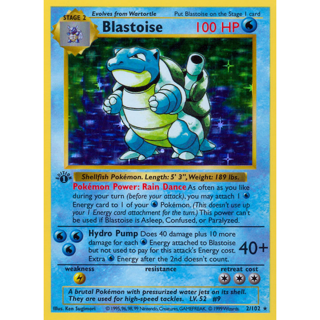 Blastoise (2/102) (Shadowless) [Base Set 1st Edition]