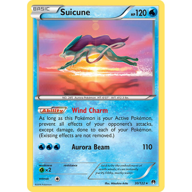 Suicune (30/122) (Cosmos Holo) (Blister Exclusive) [XY: BREAKpoint]