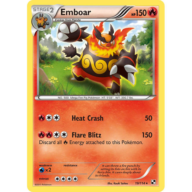 Emboar (19/114) (Theme Deck Exclusive) [Black & White: Base Set]