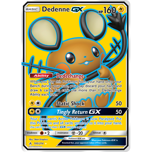 Dedenne GX (195/214) [Sun & Moon: Unbroken Bonds]