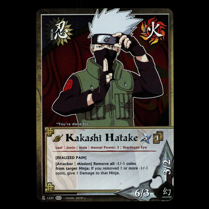 Kakashi Hatake - 1227 - NM - 1st Edition Foil - S22 - Naruto CCG - D3-83