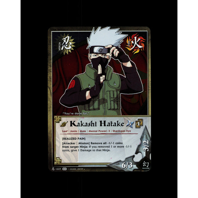 Kakashi Hatake - 1227 - NM - 1st Edition Foil - S22 - Naruto CCG - D3-83