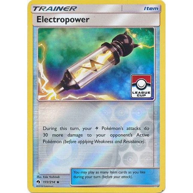 Electropower (172a/214) (League Promo) [Sun & Moon: Lost Thunder]