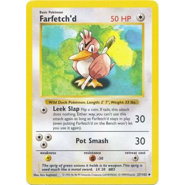 Farfetch'd (27/102) [Base Set (Shadowless)]