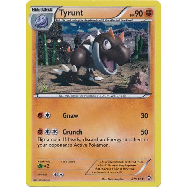 Tyrunt (61/111) (Cosmos Holo) [XY: Furious Fists]