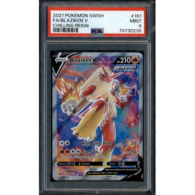 Blaziken V - 161/198 - PSA 9 - Full Art - Chilling Reign - Pokemon - 30239