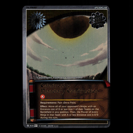 Catastrophic Planetary Construction - 919 - NM - 1st Edition Foil - S24 - Naruto CCG - D4-44