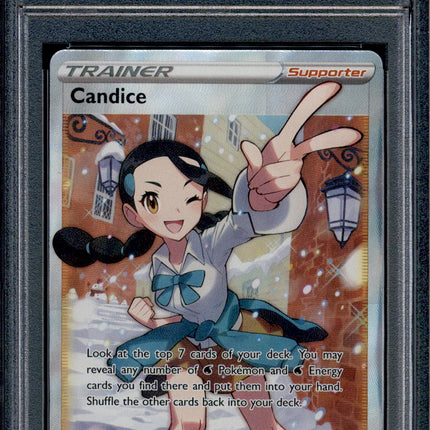 Candice - 189/195 - PSA 9 - Full Art - Silver Tempest - Pokemon - 73358