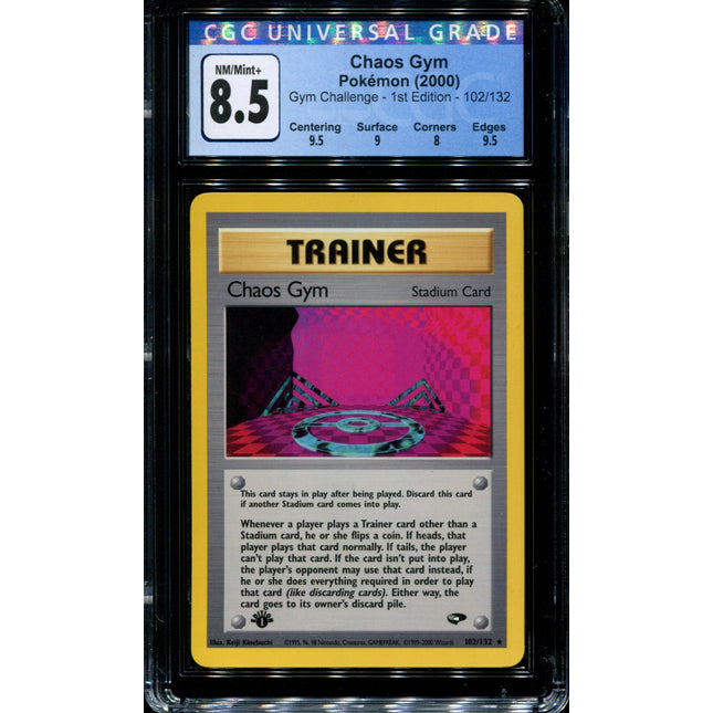 Chaos Gym - 102/132 - CGC 8.5 - 1st Edition - Gym Challenge - Pokemon - 37267