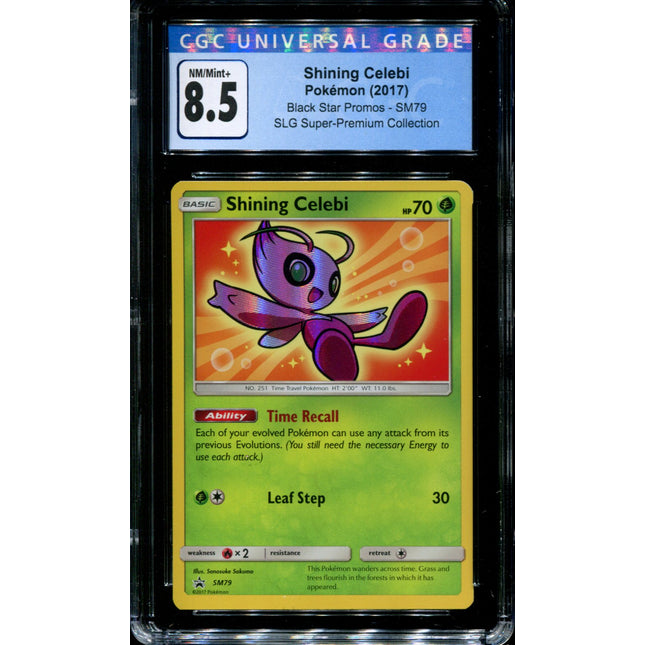 Shining Celebi - SM79 - CGC 8.5 - Black Star Promo - Shining Legends - Pokemon -  15163