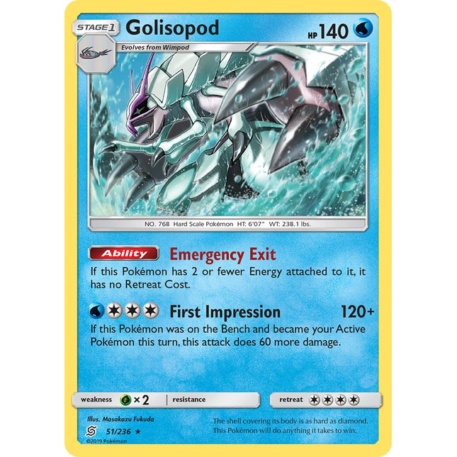 Golisopod (51/236) (Cosmos Holo) (Blister Exclusive) [Sun & Moon: Unified Minds]