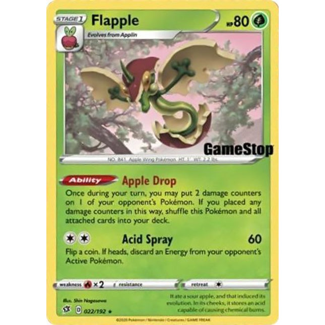 Flapple (022/192) (Gamestop Exclusive) [Sword & Shield: Rebel Clash]
