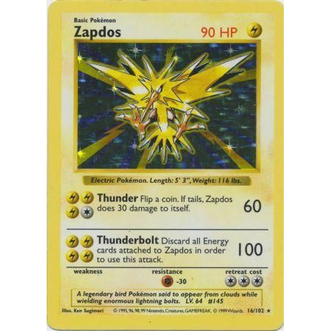 Zapdos (16/102) [Base Set (Shadowless)]