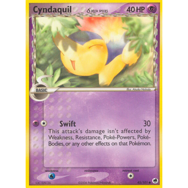Cyndaquil (45/101) (Delta Species) [EX: Dragon Frontiers]