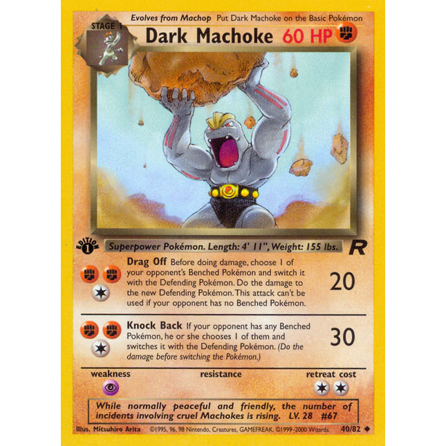 Dark Machoke (40/82) [Team Rocket 1st Edition]