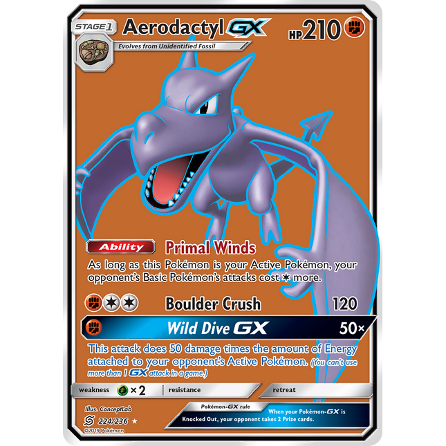 Aerodactyl GX (224/236) [Sun & Moon: Unified Minds]