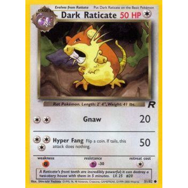 Dark Raticate (51/82) [Team Rocket]