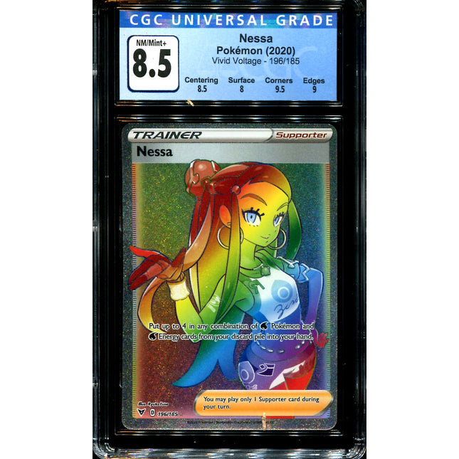 Nessa - 196/185 - CGC 8.5 - Hyper Rare - Vivid Voltage - Pokemon - 28289