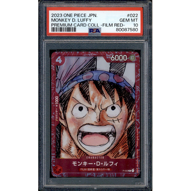 Monkey D. Luffy - P-022 - PSA 10 - Film Red Collection - Promo - One Piece - 87580