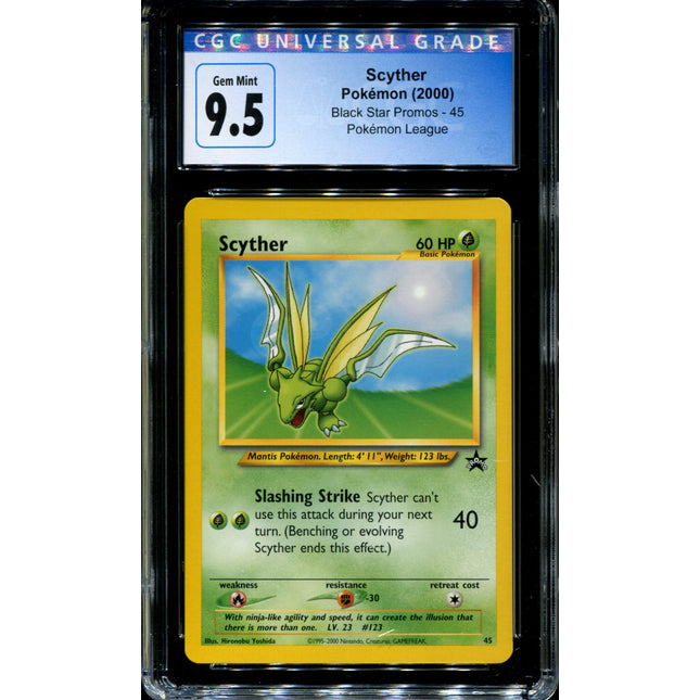 Scyther - 45 - CGC 9.5 - Black Star Promos - League - Pokemon - 92067