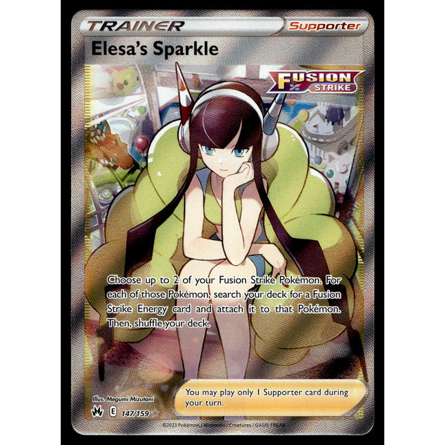 Elesa's Sparkle - 147/159 - PSA NM - Full Art - Crown Zenith - Pokemon - A5-23