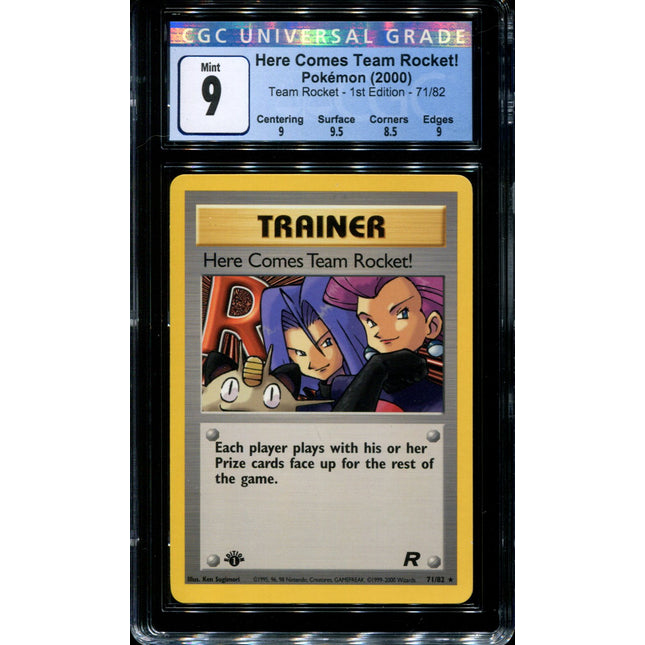 Here Comes Team Rocket! - 71/82 - CGC 9 Mint - 1st Edition - Team Rocket - 36481