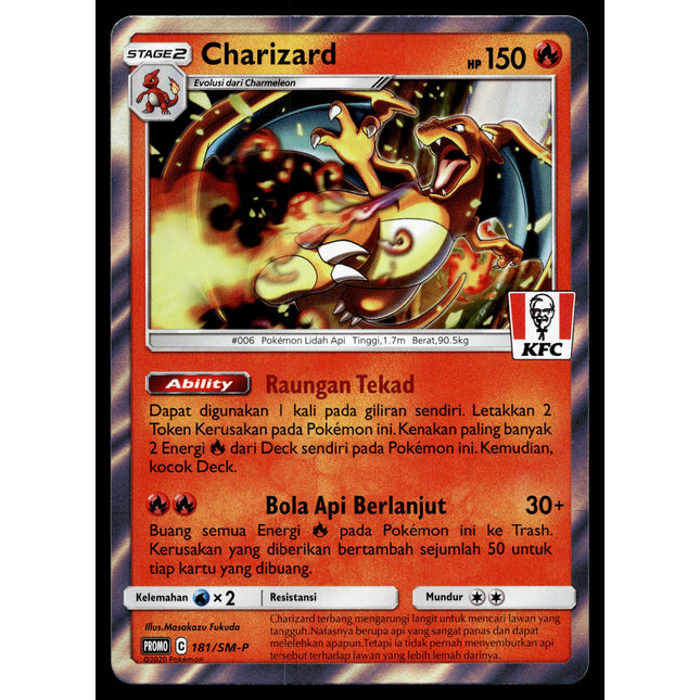 Charizard - 181/SM-P - PSA NM - Indonesian - KFC - Promo - Pokemon - A1-39