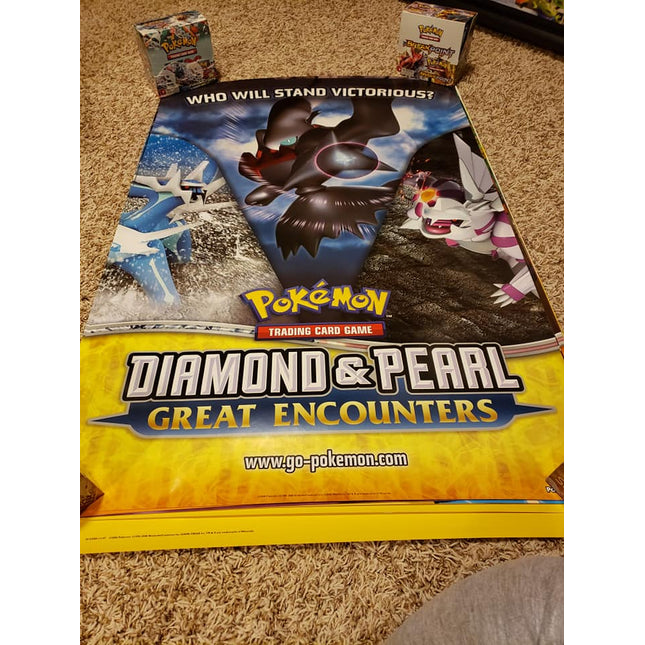 Darkrai, Palkia, Dialga - Diamond & Pearl Great Encounters - Pokemon Prerelease Poster - 24"x36"