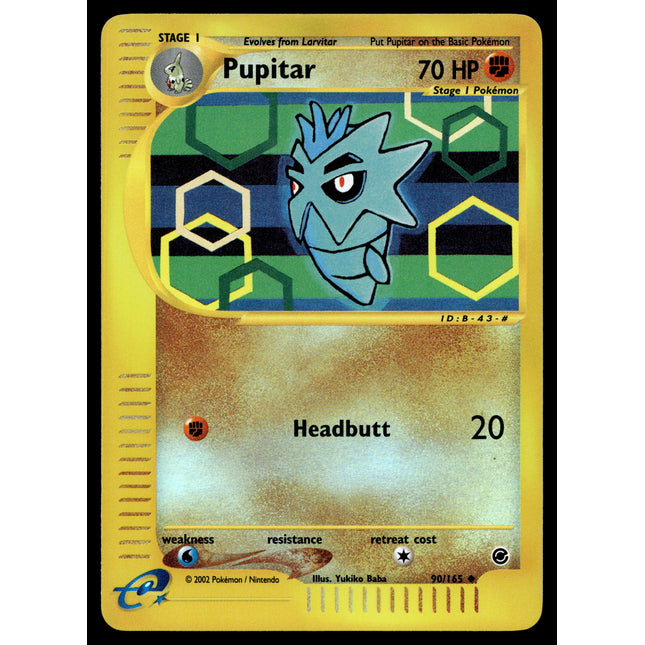 Pupitar - 90/165 - NM - Reverse Holo - Expedition - Pokemon - A9-73
