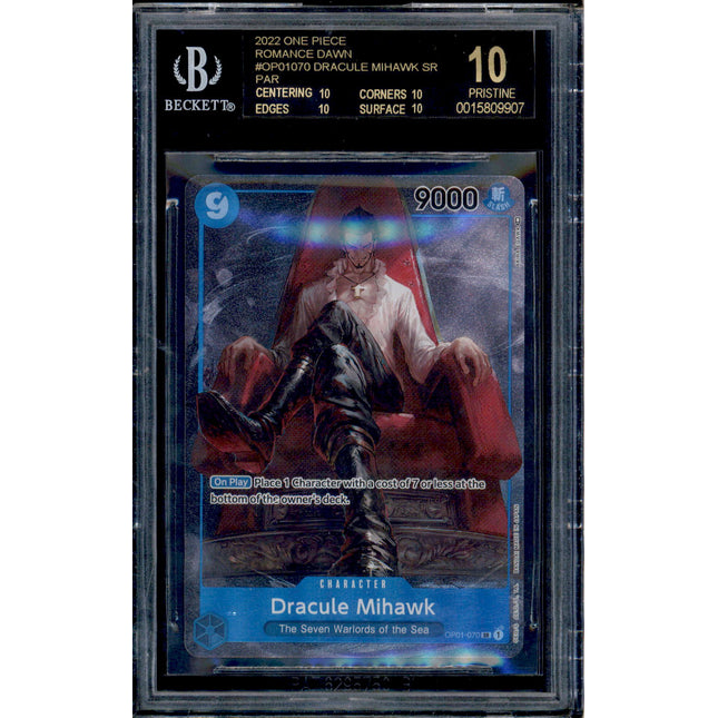Dracule Mihawk - OP01-070 - BGS 10 Black Label - Alt Art - Romance Dawn - One Piece - 09907