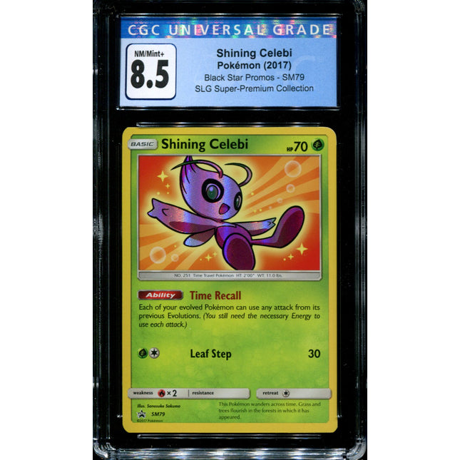 Shining Celebi - SM79 - CGC 8.5 - Black Star Promo - Shining Legends - Pokemon -  15153