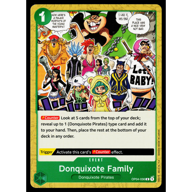 Donquixote Family - OP04-036 - NM - Common - English OP04 - One Piece TCG