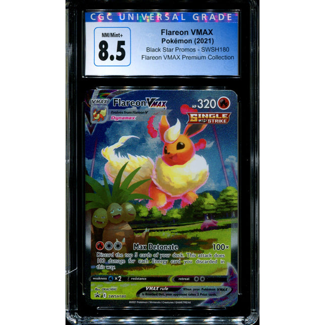 Flareon VMAX - SWSH180 - CGC 8.5 - Black Star Promos - Alternate Art - Pokemon - 92312