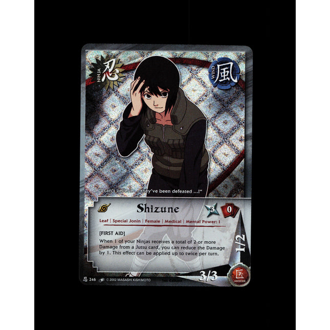 Shizune - 246 - NM - 1st Edition - Diamond Foil - Naruto CCG - D3-21