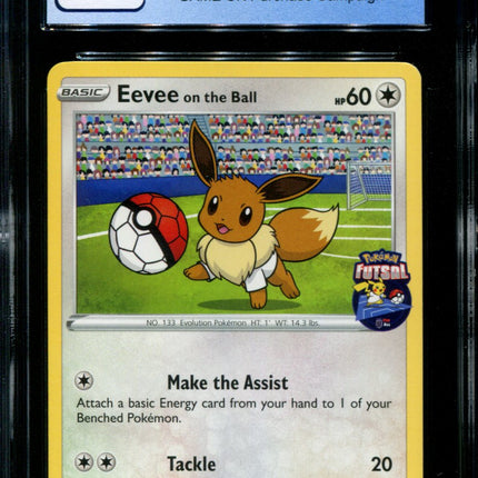 Eevee on the Ball - 002/005 - CGC 9 - Futsal Collection - UK Game Promo - Pokemon -  15057