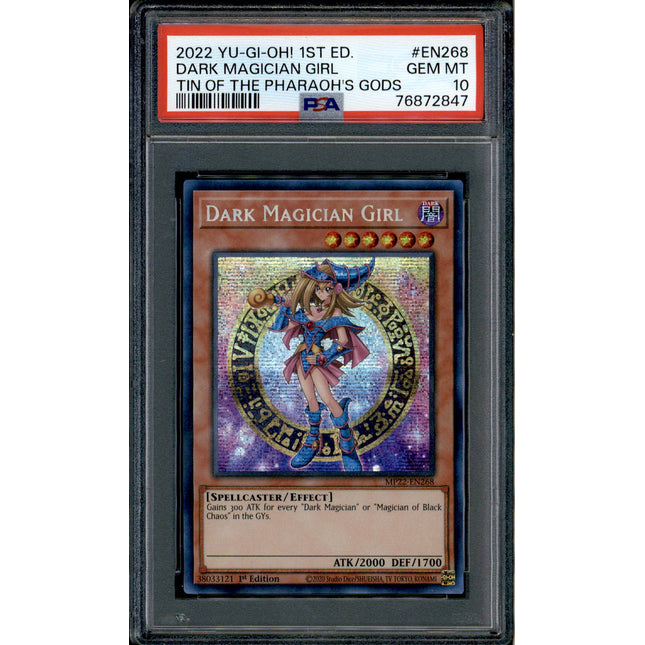 mp22 yugioh card list price Dark Magician Girl - MP22-EN268 - PSA 10 - 1st Secret - Tin Promo